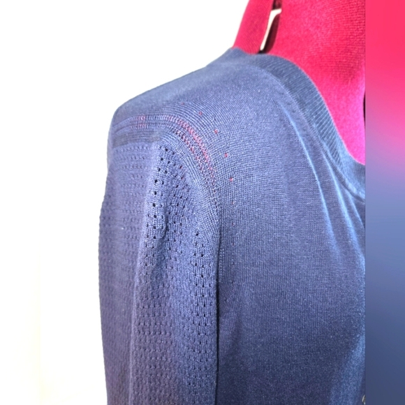Banana Republic Small Navy Blue Silk/Cotton Blend Button Up Cardigan - Picture 6 of 12